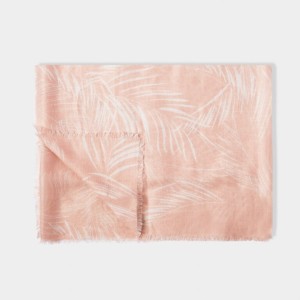 Katie Loxton Dusty Pink & White Feather Scarf