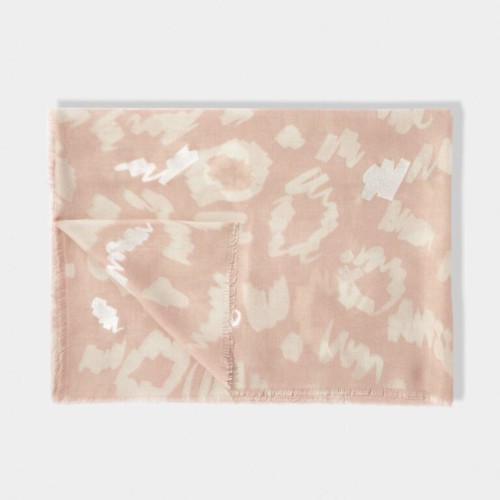 Katie Loxton Leopard Blush Foil Scarf