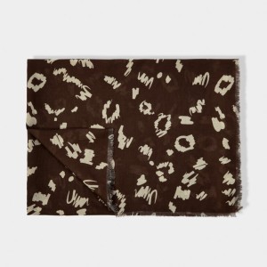 Katie Loxton Brown Leopard Scarf