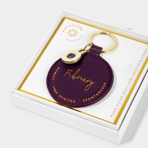 Katie Loxton February Birthstone Keyring