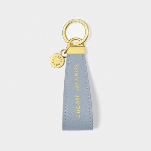 Katie Loxton Sentiment Loop Keyring Dusty Blue