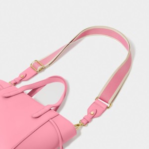 Katie Loxton Canvas Bag Strap in Cloud Pink