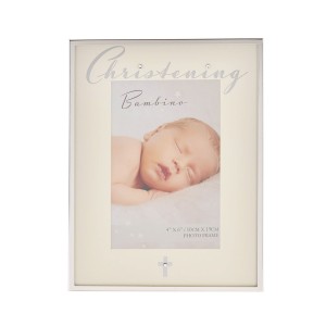 4x6 Silver Christening Photo Frame